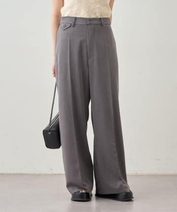 OUTLET(アウトレット) 【SHENERY】タックワイドパンツ