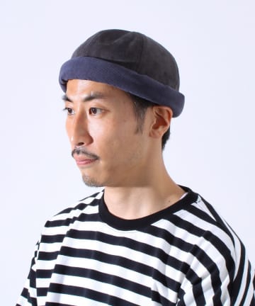 FREDY & GLOSTER(フレディ アンド グロスター) 【GLOSTER】コンビネーションロールキャップ 異素材ミックス