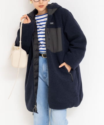 NOLLEY'S(ノーリーズ) 【WEB限定】【TAION/タイオン】別注ボア×ダウンフードコートリバーシブル