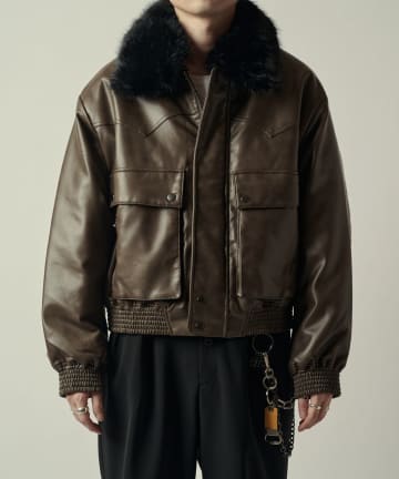 Lui's(ルイス) SURJENT シンセティックレザーフライトジャケット