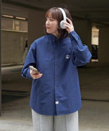 CPCM(シーピーシーエム) 【ANYMAL】1ポイント刺繍長袖オックスフォードシャツ
