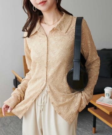 DISCOAT(ディスコート) レースシャツ