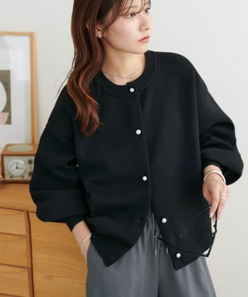 DISCOAT(ディスコート) 【10色展開！】メタル釦スポンディッシュカーディガン《WEB限定カラーあり》