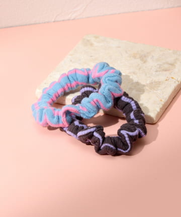Lattice(ラティス) ニットボーダーシュシュセット(2P)