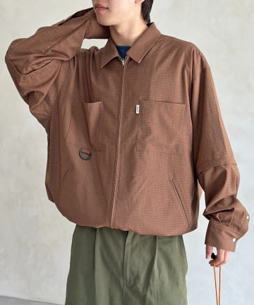CPCM(シーピーシーエム) デタッチャブルチェックシャツ