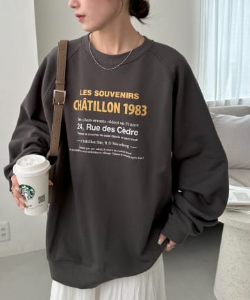 DISCOAT(ディスコート) 【大人カジュアル/ユニセックス】ラグランロゴスウェット