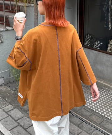 CIAOPANIC TYPY(チャオパニックティピー) 【SOUNDS GOOOOD】配色ステッチサイドスリットTee半袖