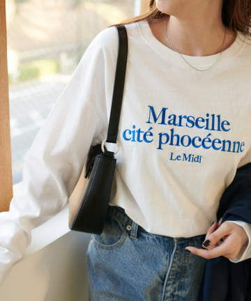 DISCOAT(ディスコート) 【WEB限定】エンブロイダリーロゴロングスリーブTシャツ