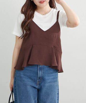 Remind me and forever(リマインドミーアンドフォーエバー) 【2枚SET】ティアードビスチェ+Tシャツ