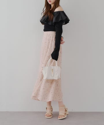 NICE CLAUP / OLIVE des OLIVE OUTLET(ナイスクラップ  / オリーブ デ オリーブ アウトレット) 愛されアイテム【RMAF】小花プリントマーメイドスカート