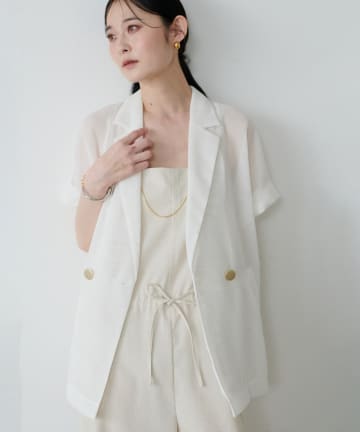 LARUTA(ラルータ) 半袖メッシュジャケット