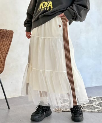 CPCM(シーピーシーエム) 【U.S. POLO ASSN. 】ティアードスカート