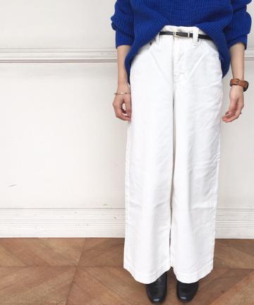 【YANUK】LYDIA アンクルコーデュロイ ワイドパンツ
