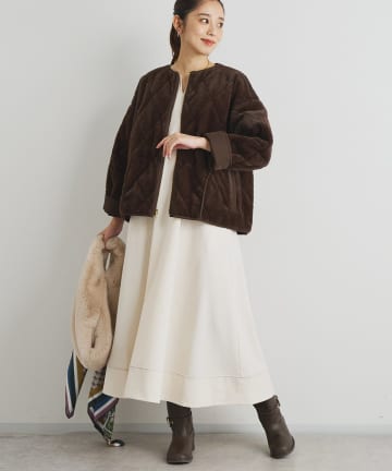 un dix cors(アンディコール) 《着るだけでお洒落見え◎》ニュアンススリーブワンピース