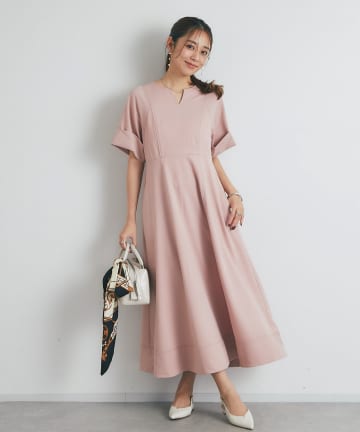 un dix cors(アンディコール) 《着るだけでお洒落見え◎》ニュアンススリーブワンピース