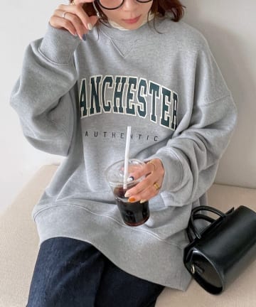 DISCOAT(ディスコート) 【WEB限定】ヘヴィウェイトカレッジロゴビッグスウェット