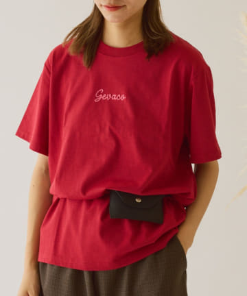 CIAOPANIC TYPY(チャオパニックティピー) 【GEVACO】ワンポイントロゴチェーン刺繍半袖Tシャツ