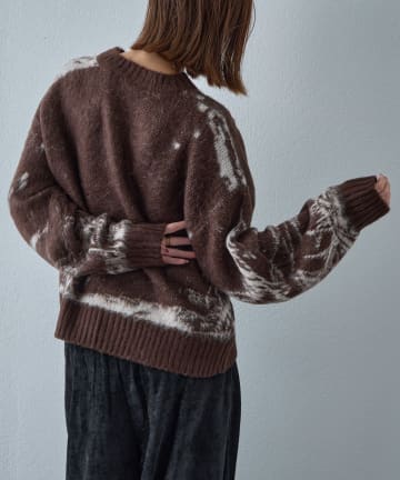 -goocy-(グーシー) ニュアンス柄強起毛加工プルオーバー