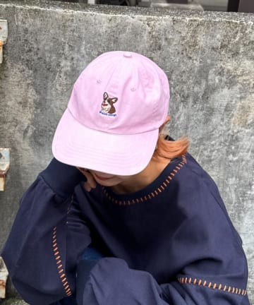 CIAOPANIC TYPY(チャオパニックティピー) 【SOUNDSGOOOOD】犬刺繍ツイルキャップ