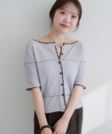natural couture(ナチュラルクチュール) クロシェ編みカーデ