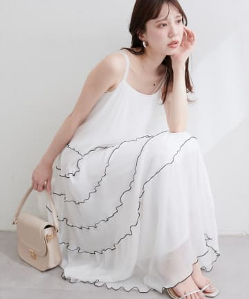 natural couture(ナチュラルクチュール) プリーツメローキャミワンピース