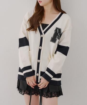 NICE CLAUP / OLIVE des OLIVE OUTLET(ナイスクラップ  / オリーブ デ オリーブ アウトレット) 累計1万枚販売の人気シリーズ！【RMAF】レタードカーデ