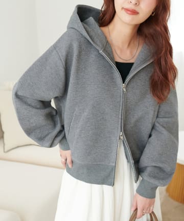 DISCOAT(ディスコート) 【大人のためのパーカー】ボンディングWジップパーカー