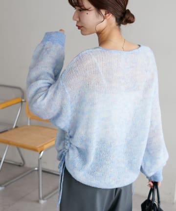 DISCOAT(ディスコート) モヘアタッチギャザープルオーバー