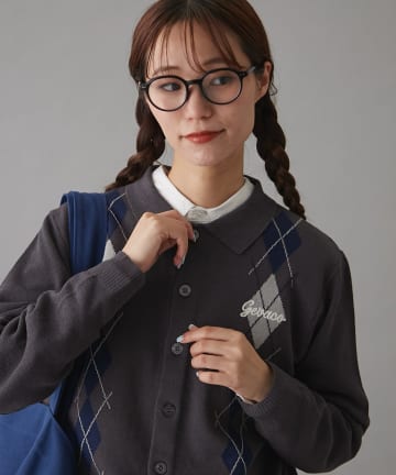 CIAOPANIC TYPY(チャオパニックティピー) 【GEVACO】アーガイルニットカーディガン