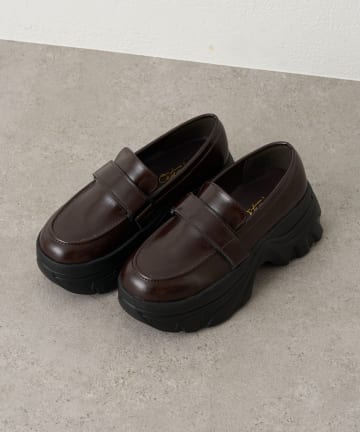 w closet(ダブルクローゼット) 【25AW】ベルト付厚底ローファー
