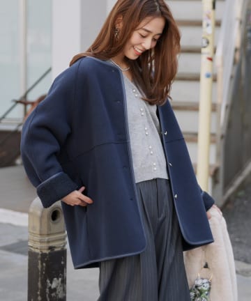 un dix cors(アンディコール) 《幅広く楽しめる◎》リバーシブルボアコート