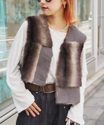 CIAOPANIC TYPY(チャオパニックティピー) etsintaリメイクファーベスト