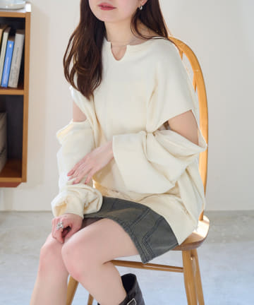 OUTLET(アウトレット) 【Kastane】カットアウトBIGスウェット