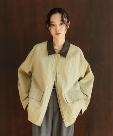 OUTLET(アウトレット) 【Lui's】配色衿カーゴジャケット