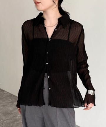 FREDY & GLOSTER(フレディ アンド グロスター) シアープリーツシャツ