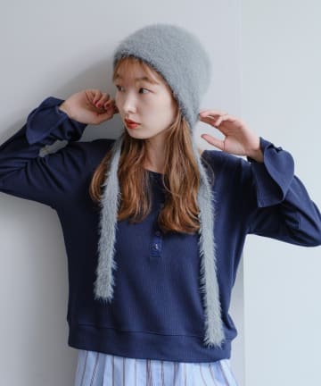 Kastane(カスタネ) ファーリボンビーニー