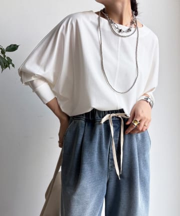 DOUDOU(ドゥドゥ) バック布帛切替プルオーバー