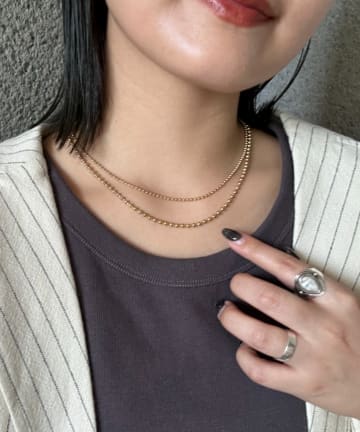 CIAOPANIC TYPY(チャオパニックティピー) lilステンレスボールチェーンネックレス