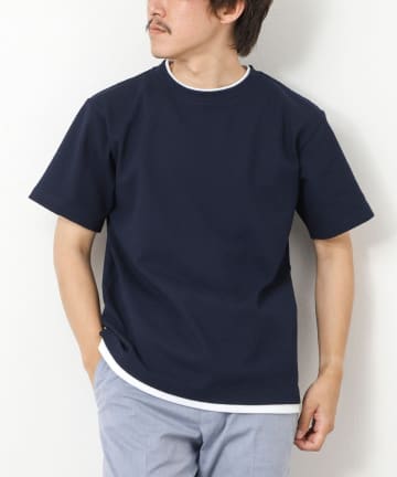 NOLLEY'S(ノーリーズ) LINKS モザイク柄 レイヤードTee