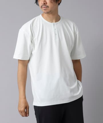 NOLLEY'S(ノーリーズ) 【ACTIVE SECT】《限定展開》UVカット ヘンリーネックTシャツ