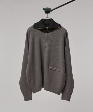 Lui's(ルイス) 【CULLNI/クルニ】ハーフZIPニット