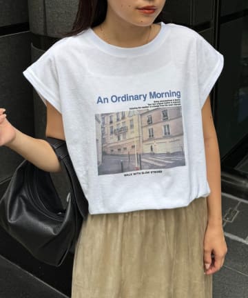 CIAOPANIC TYPY(チャオパニックティピー) 梨地フレンチスリーブアソートプリントTee