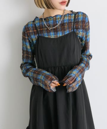 w closet(ダブルクローゼット) 【25AW】柄シャーリングプルオーバー