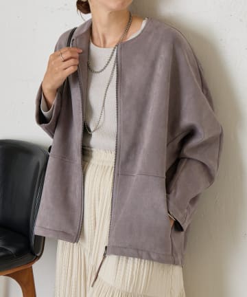 Jena espace merveilleux(ジェナ エスパスメルヴェイユ) スエードコクーンコート