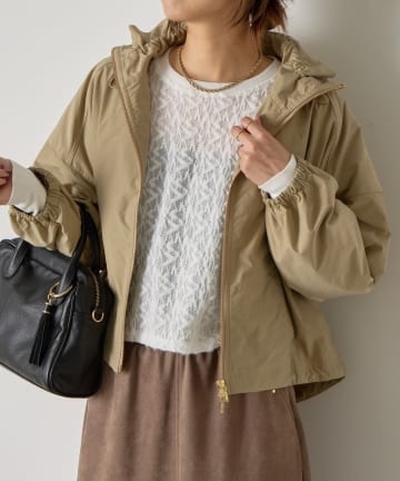Jena　espace merveilleux(ジェナ　エスパスメルヴェイユ) スタンドネックタフタジャケット