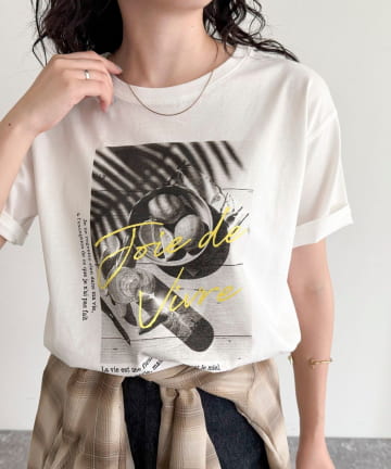 FREDY & GLOSTER(フレディ アンド グロスター) LemonPhotoシルケット半袖Tシャツ