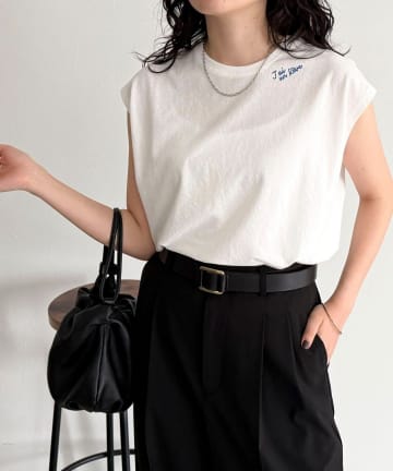FREDY & GLOSTER(フレディ アンド グロスター) チェーン刺繍フレンチTシャツプルオーバー