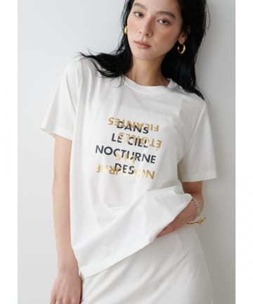 LARUTA(ラルータ) ポンチ箔プリントTシャツ