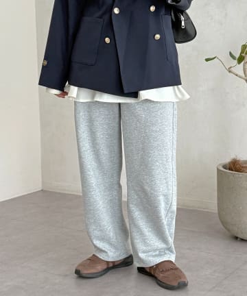 CPCM(シーピーシーエム) 裏毛カーブスウェットパンツ
