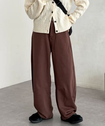 裏毛カーブスウェットパンツ